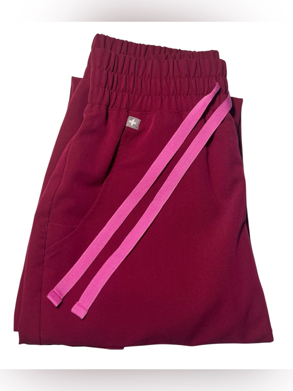 🩷FIGS Zamora High-Waisted Jogger Scrub Pants. Color-Dark Magenta. Size-XS. EUC - Picture 3 of 12